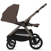 Carucior 2 in 1, Lionelo, Layla, Pana la 22 kg, Cadru aluminiu, Cu landou intarit si salteluta din spuma AirDots, Reversibil, Cu ventilatie 3D, Cu accesorii, EN1888-1-2, EN1466, Maro BYNLO-LAYLA_2IN1_BEIGE_TAUPE