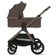 Carucior 2 in 1, Lionelo, Layla, Pana la 22 kg, Cadru aluminiu, Cu landou intarit si salteluta din spuma AirDots, Reversibil, Cu ventilatie 3D, Cu accesorii, EN1888-1-2, EN1466, Maro BYNLO-LAYLA_2IN1_BEIGE_TAUPE