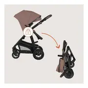 Carucior 3 in 1, Lionelo, Bianka, Transformabil, Cadru aluminiu, Cu landou si salteluta moale, Cu scoica auto, Cu multiple accesorii, Sustine 22 kg, 0 luni+, EN1466:2014+AC:2015, EN1888, Bej Taupe BYNLO-BIANKA_3IN1_BEIGE_TAUPE