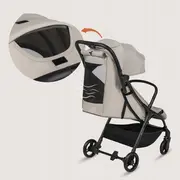 Carucior sport, Lionelo, Agia, 7.3 kg, Ultracompact, Pliere rapida cu o mana, Suport pentru biberon inclus, Sezutul lat si confortabil, 6-48 luni, Sustine 22 kg, Bej BYNLO-AGIA_BEIGE_SAND