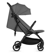 Carucior sport, Lionelo, Agia, 7.3 kg, Ultracompact, Pliere rapida cu o mana, Suport pentru biberon inclus, Sezutul lat si confortabil, 6-48 luni, Sustine 22 kg, Gri BYNLO-AGIA_GREY_STONE