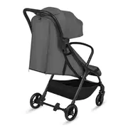 Carucior sport, Lionelo, Agia, 7.3 kg, Ultracompact, Pliere rapida cu o mana, Suport pentru biberon inclus, Sezutul lat si confortabil, 6-48 luni, Sustine 22 kg, Gri BYNLO-AGIA_GREY_STONE
