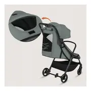 Carucior sport, Lionelo, Agia, 7.3 kg, Ultracompact, Pliere rapida cu o mana, Suport pentru biberon inclus, Sezutul lat si confortabil, 6-48 luni, Sustine 22 kg, Verde BYNLO-AGIA_GREEN_SAGE