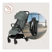 Carucior sport, Lionelo, Agia, 7.3 kg, Ultracompact, Pliere rapida cu o mana, Suport pentru biberon inclus, Sezutul lat si confortabil, 6-48 luni, Sustine 22 kg, Verde BYNLO-AGIA_GREEN_SAGE