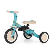 Tricicleta, Petite&Mars, Turbo, Editie limitata, 5 in 1, Multifunctionala, Vehicul de impins, Bicicleta cu/fara pedale, Cu maner de ghidaj, Detasabil, Roti din cauciuc, Pana la 25 kg, 1.5-5 ani, Dino Park BYN613383