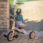 Tricicleta, Petite&Mars, Turbo, Editie limitata, 5 in 1, Multifunctionala, Vehicul de impins, Bicicleta cu/fara pedale, Cu maner de ghidaj, Detasabil, Roti din cauciuc, Pana la 25 kg, 1.5-5 ani, Dino Park BYN613383