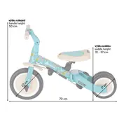 Tricicleta, Petite&Mars, Turbo, Editie limitata, 5 in 1, Multifunctionala, Vehicul de impins, Bicicleta cu/fara pedale, Cu maner de ghidaj, Detasabil, Roti din cauciuc, Pana la 25 kg, 1.5-5 ani, Dino Park BYN613383