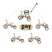 Tricicleta, Petite&Mars, Turbo, Editie limitata, 5 in 1, Multifunctionala, Vehicul de impins, Bicicleta cu/fara pedale, Cu maner de ghidaj, Detasabil, Roti din cauciuc, Pana la 25 kg, 1.5-5 ani, Llama Vibes BYN613365