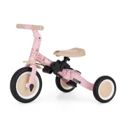 Tricicleta, Petite&Mars, Turbo, Editie limitata, 5 in 1, Multifunctionala, Vehicul de impins, Bicicleta cu/fara pedale, Cu maner de ghidaj, Detasabil, Roti din cauciuc, Pana la 25 kg, 1.5-5 ani, Rosy Wilderness BYN613359