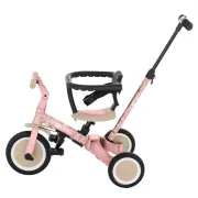 Tricicleta, Petite&Mars, Turbo, Editie limitata, 5 in 1, Multifunctionala, Vehicul de impins, Bicicleta cu/fara pedale, Cu maner de ghidaj, Detasabil, Roti din cauciuc, Pana la 25 kg, 1.5-5 ani, Rosy Wilderness BYN613359