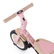 Tricicleta, Petite&Mars, Turbo, Editie limitata, 5 in 1, Multifunctionala, Vehicul de impins, Bicicleta cu/fara pedale, Cu maner de ghidaj, Detasabil, Roti din cauciuc, Pana la 25 kg, 1.5-5 ani, Rosy Wilderness BYN613359