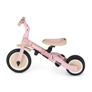 Tricicleta, Petite&Mars, Turbo, Editie limitata, 5 in 1, Multifunctionala, Vehicul de impins, Bicicleta cu/fara pedale, Cu maner de ghidaj, Detasabil, Roti din cauciuc, Pana la 25 kg, 1.5-5 ani, Rosy Wilderness BYN613359