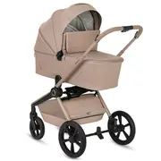 Carucior 3 in 1, Lionelo, Freya, Cu scoica ADAC, Landou si salteluta ventilate, Pliabil, Reglare spatar in 3 pozitii, Suport de picioare in 4 pozitii, Maner reglabil in 3 pozitii, Sustine 22 kg, Cu accesorii, 0 luni+, Bej BYNLO-FREYA_3IN1_BEIGE_SAND