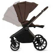 Carucior 3 in 1, Lionelo, Mika Plus, Cadru din aluminiu, Cu landou intarit si salteluta moale, Cu scoica auto testata ADAC, Reversibil, Cu sistem de ventilatie 3D, Cu accesorii, Pana la 22 kg, EN1888-1 EN1888-2 EN1466 ECE R129, Mocha Mousse BYNLO-MIKA_PLU