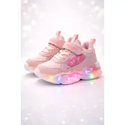 Adidasi cu lumini led, model cyx, piele ecologica, fete, roz adt-19-1