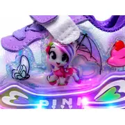 Adidasi cu lumini led, model ponei, piele ecologica, fete, mov adt-19-1
