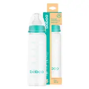 Biberon din sticla anticolici baboo - gat stramt, 240 ml, 3 luni+ new ba3-125