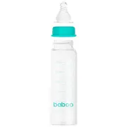 Biberon din sticla anticolici baboo - gat stramt, 240 ml, 3 luni+ new ba3-125