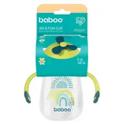 Cana baboo cu tetina din silicon, lagoon fiesta, 240 ml, 9 luni+ ba8-147