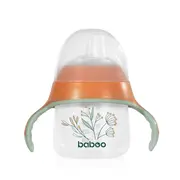 Cana baboo cu tetina din silicon, peachy keen, 150 ml, 6 luni+ ba8-143