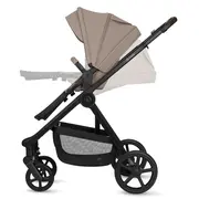 Carucior 3 in 1, Lionelo, Greet, Pana la 15 kg, Cadru aluminiu, Cu landou si salteluta moale, Cu scoica auto, Reversibil, Cu accesorii, Maner, suport pentru picioare, spatar reglabile, Bej BYNLO-GREET_BEIGE_TAUPE