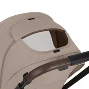 Carucior 3 in 1, Lionelo, Greet, Pana la 15 kg, Cadru aluminiu, Cu landou si salteluta moale, Cu scoica auto, Reversibil, Cu accesorii, Maner, suport pentru picioare, spatar reglabile, Bej BYNLO-GREET_BEIGE_TAUPE