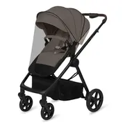 Carucior 3 in 1, Lionelo, Greet, Pana la 15 kg, Cadru aluminiu, Cu landou si salteluta moale, Cu scoica auto, Reversibil, Cu accesorii, Maner, suport pentru picioare, spatar reglabile, Bej BYNLO-GREET_BEIGE_TAUPE