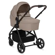 Carucior 3 in 1, Lionelo, Greet, Pana la 15 kg, Cadru aluminiu, Cu landou si salteluta moale, Cu scoica auto, Reversibil, Cu accesorii, Maner, suport pentru picioare, spatar reglabile, Bej BYNLO-GREET_BEIGE_TAUPE