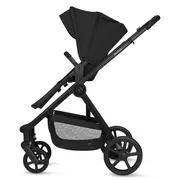 Carucior 3 in 1, Lionelo, Greet, Pana la 15 kg, Cadru aluminiu, Cu landou si salteluta moale, Cu scoica auto, Reversibil, Cu accesorii, Maner, suport pentru picioare, spatar reglabile, Negru BYNLO-GREET_BLACK_ONYX