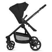 Carucior 3 in 1, Lionelo, Greet, Pana la 15 kg, Cadru aluminiu, Cu landou si salteluta moale, Cu scoica auto, Reversibil, Cu accesorii, Maner, suport pentru picioare, spatar reglabile, Negru BYNLO-GREET_BLACK_ONYX