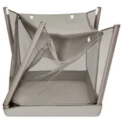 Patut multifunctional, Lionelo, Mila, 2 in 1, Saltea 4 cm cu spuma T25, 2 niveluri de inaltime, Pliere rapida, Intrare laterala, Geanta de transport inclusa, 0-36 luni, Pana la 15 kg, Bej Taupe BYNLO-MILA_BEIGE_TAUPE