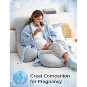 Perna gravide Momcozy in forma de U Light Grey