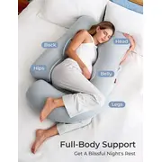 Perna gravide Momcozy in forma de U Light Grey