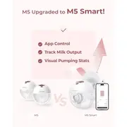 Pompa de san Momcozy Hands-free M5 Smart Red, control prin aplicatie