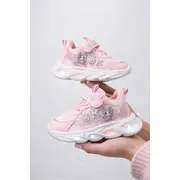 Pantofi sport cu lumini led, model cute doll, piele ecologica, fete, roz ad30-8-7-1