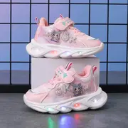 Pantofi sport cu lumini led, model cute doll, piele ecologica, fete, roz ad30-8-7-1