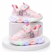 Pantofi sport cu lumini led, model cute doll, piele ecologica, fete, roz ad30-8-7-1