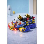 Pantofi sport cu lumini led, super colour, baieti, piele ecologica, multicolor ad2026-1-1