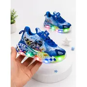 Pantofi sport cu lumini led, masinuta de curse, superbaby, albastru adt-60-x