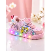 Pantofi sport cu luminite, model cocktail, piele ecologica, fete, roz ad30-8-7-2