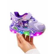 Pantofi sport cu luminite, model cu holograma, piele ecologica, fete, mov ad30-8-7-3