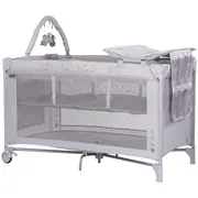 Patut pliabil cu saltea de infasat Chipolino Luna platinum HUBKOSILU261PL