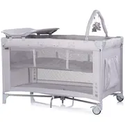 Patut pliabil cu saltea de infasat Chipolino Luna platinum HUBKOSILU261PL
