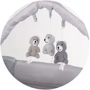 Patut pliabil cu saltea de infasat Chipolino Luna platinum HUBKOSILU261PL