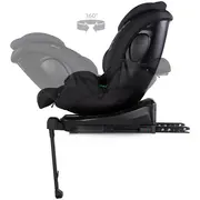 Scaun auto Chipolino Hypnotic Plus I-Size 40-150 cm cu sistem Isofix si sezut rotativ charcoal HUBSTKHYPS0261CH