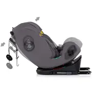 Scaun auto Chipolino Techno iGrow I-Size 40-150 cm cu sistem Isofix si sezut rotativ charcoal HUBSTKTHG02602CH