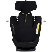 Scaun auto Chipolino Techno iGrow I-Size 40-150 cm cu sistem Isofix si sezut rotativ noir HUBSTKTHG02601NO