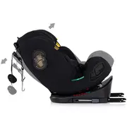 Scaun auto Chipolino Techno iGrow I-Size 40-150 cm cu sistem Isofix si sezut rotativ noir HUBSTKTHG02601NO