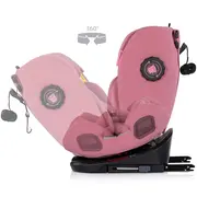 Scaun auto Chipolino Techno iGrow I-Size 40-150 cm cu sistem Isofix si sezut rotativ powder pink HUBSTKTHG02605PP