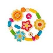 Set de creatie din lemn - bijuterii cu floricele